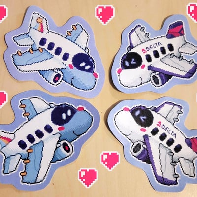 Pixel plane stickers