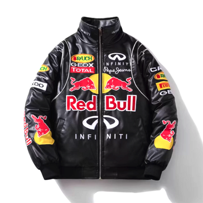 Red bull embroidery f1 motorbike jacket 