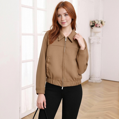 Street fashion suede textured jacket