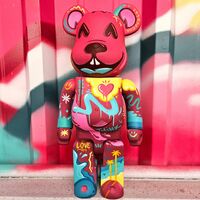 Custom Bearbrick 400% by Topo "Inner Rose" - Thumbnail 1