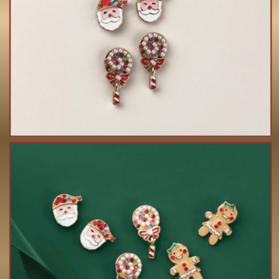 Santas sweet treats earring pack
