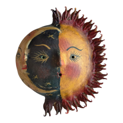 Coconut mask. collectibles. home decoration. wall decoration. interior decoration. mexican mask. mexican craft. mexican folk art.