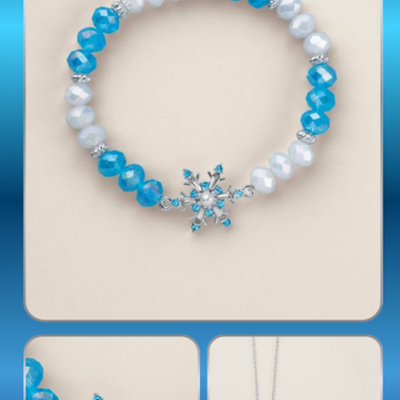 Shimmering snowfall stretch bracelet