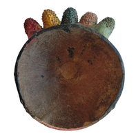 Coconut mask. Collectibles. Home decoration. Wall decoration. Interior decoration. Mexican mask. Mexican craft. Mexican Folk Art. - Thumbnail 3