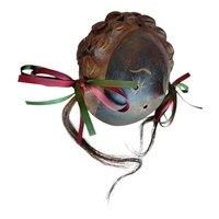 Coconut mask. Collectibles. Home decoration. Wall decoration. Interior decoration. Mexican mask. Mexican craft. Mexican Folk Art. - Thumbnail 1