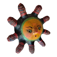 Coconut mask. Collectibles. Home decoration. Wall decoration. Interior decoration. Mexican mask. Mexican craft. Mexican Folk Art. - Thumbnail 1