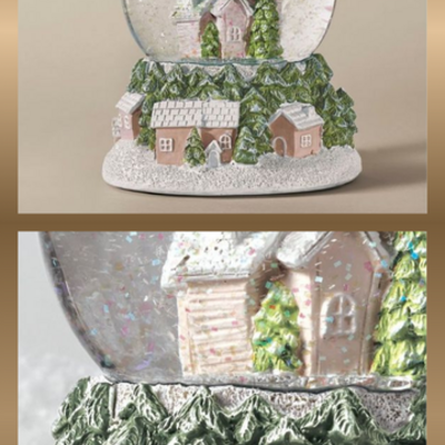 Blush winter wonderland globe