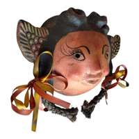 Coconut mask. Collectibles. Home decoration. Wall decoration. Interior decoration. Mexican mask. Mexican craft. Mexican Folk Art. - Thumbnail 1