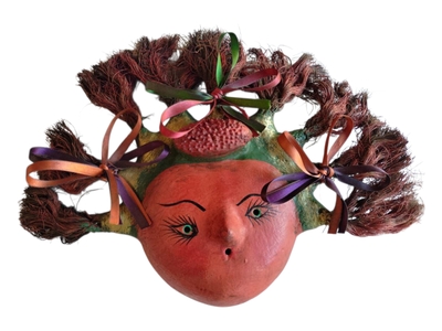 Coconut mask. Collectibles. Home decoration. Wall decoration. Interior decoration. Mexican mask. Mexican craft. Mexican Folk Art.