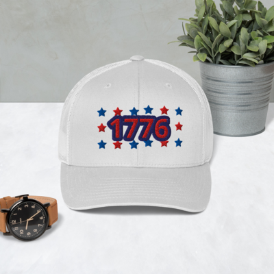 1776 usa / america hat / political attire trucker cap