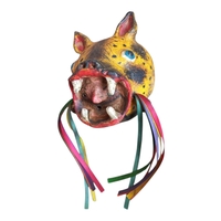 Coconut mask. Collectibles. Home decoration. Wall decoration. Interior decoration. Mexican mask. Mexican craft. Mexican Folk Art. - Thumbnail 4