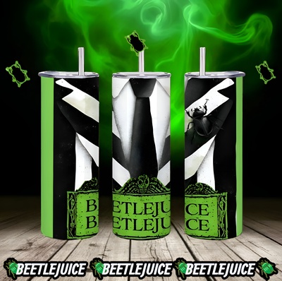 "BEETLEJUICE BEETLEJUICE BEETLEJUICE" Summoning 20oz Tumbler Collection | Free Ship
