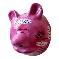 Vibrant Coconut mask. Collectibles. Home decoration. Wall decoration. Interior decoration. Mexican mask. Mexican craft. Mexican Folk Art. - Thumbnail 1