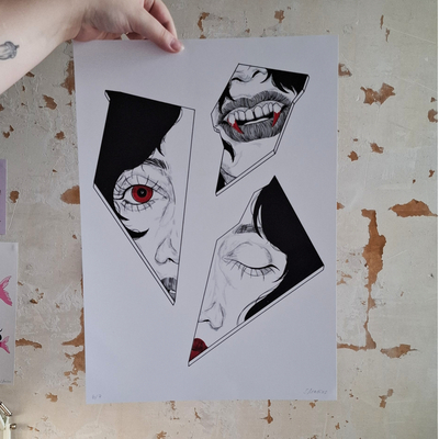 "vampire" (a3 riso print)