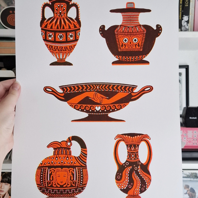 "vases" (a3 riso print)