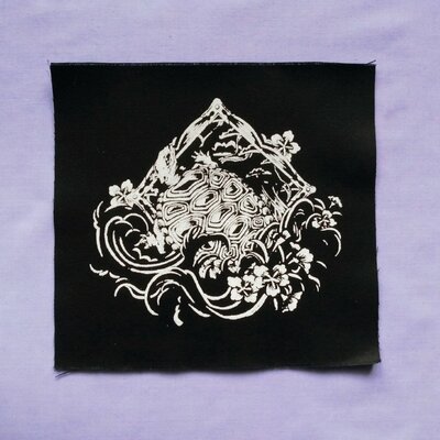 Turtle with waves & frame japanese goth punk patch