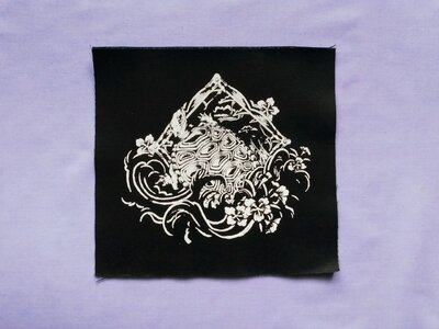Turtle with Waves & Frame Japanese Goth Punk Patch