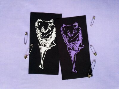 Hanging Bat Goth Punk Sew-on Patches