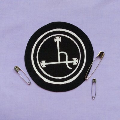 Sigil of lilith satanic goth punk patches