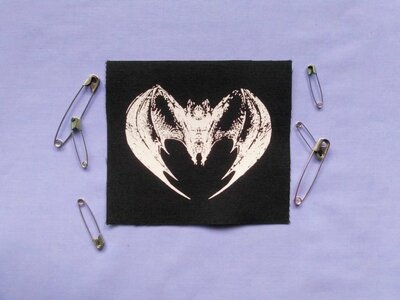 Heart shaped Bat Goth Punk Patch