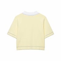 Fashionable POLO shirt stitched knitted jacket - Thumbnail 1