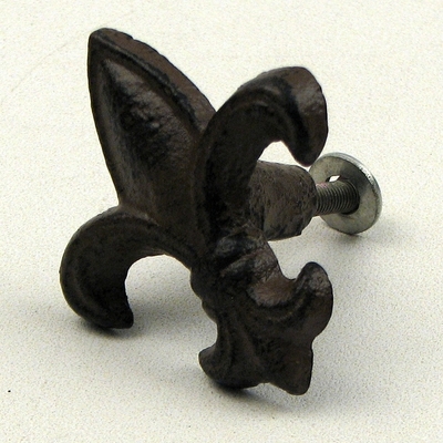 Cast iron drawer pull – rustic decorative handle knob for cabinets, dressers & furniture (2"w x 2.5"h x 1"d)
