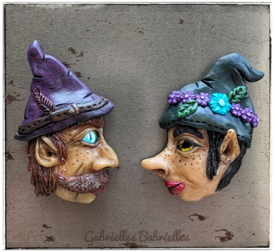 Elf couple magnet set