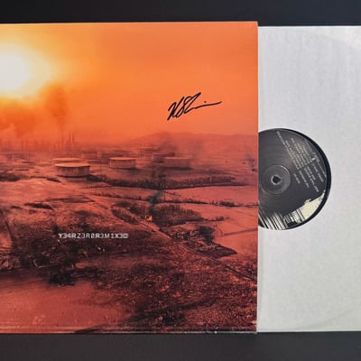 Signed vinyl: nin "y34rz3r0r3m1x3d" 2007 3lp, original record company stock, signed by me
