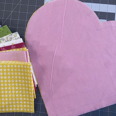 Mini ruffle heart pillow