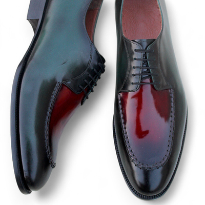 Crafted leather men classic genuine split toe oxford lace up dress shoes