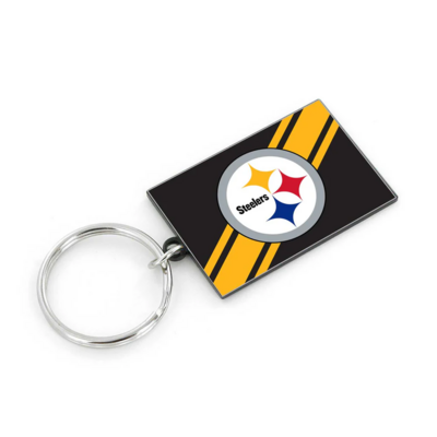 🏈  striped keychain – official team logo key ring