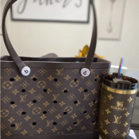 Large Waterproof Jelly Tote Bogg Bag for Women & Kids, No Pop-In Charms Included - Thumbnail 2