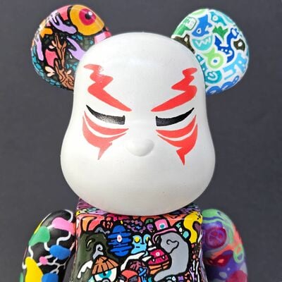 Custom Bearbrick 400% by Swaggerassic "Tattooed Oni”