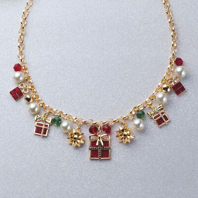 Pearly wrapped presents necklace - final sale