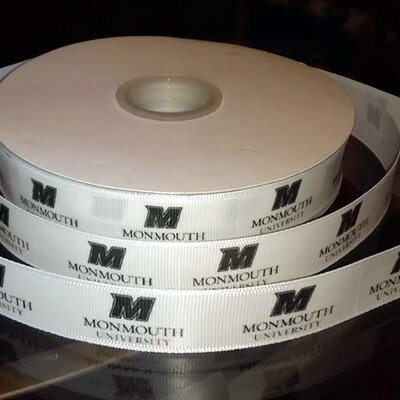 7/8" monmouth university inspired custom printed grosgrain ribbon