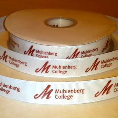 7/8" muhlenberg college inspired custom printed grosgrain ribbon