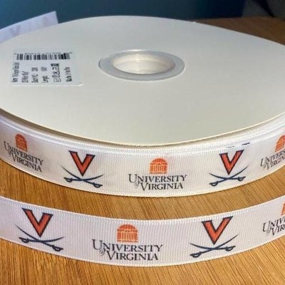 7/8" university of virginia cavaliers inspired custom printed grosgrain ribbon
