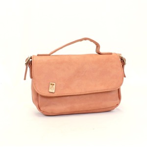 Peach snap closure bag