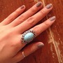 Turquoise Matrix Boho Ring-4