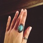 Turquoise Matrix Boho Ring-3