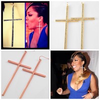 Long Cross Earrings - Thumbnail 1