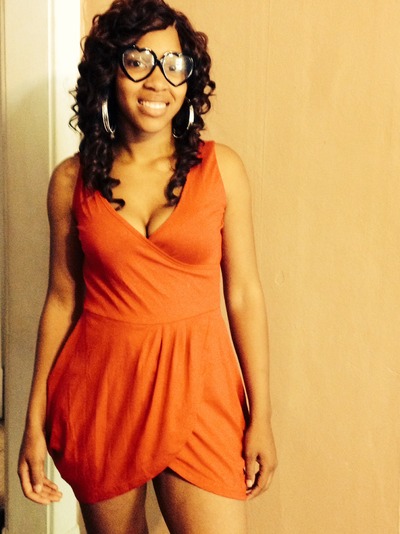 Red Tulip Shape Dress