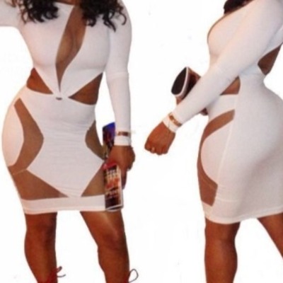 Hollow out sexy bandage dress