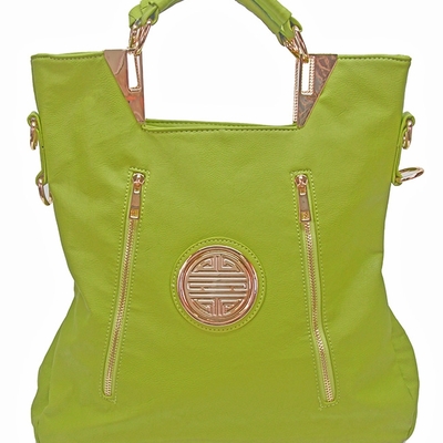 Zipper front symbol handbag