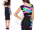 2pc Black Skirt Set 
