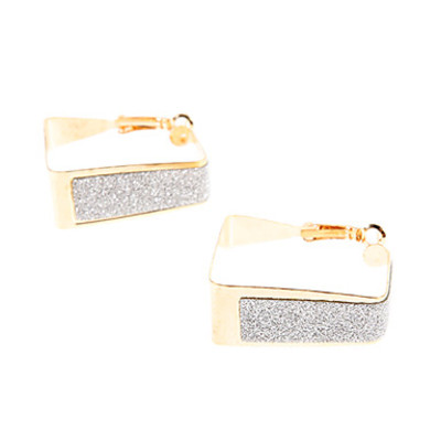 Vintage gold square earrings