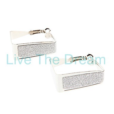 Vintage Silver Square Earrings