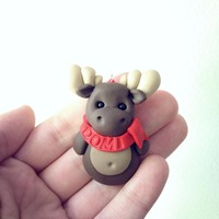 Moose Ornament handmade and customize - Thumbnail 1