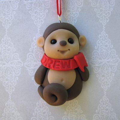 Monkey Ornament handmade and customize