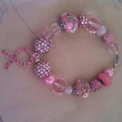 Breast cancer bracelet- free shipping 